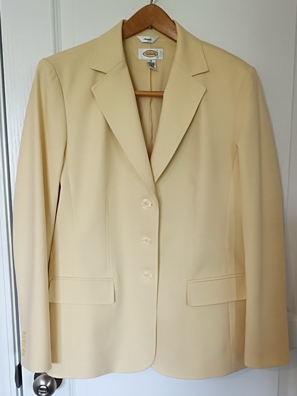 Talbots Single Breasted Blazer Women's Size 10 Classic Stretch Butter Yellow